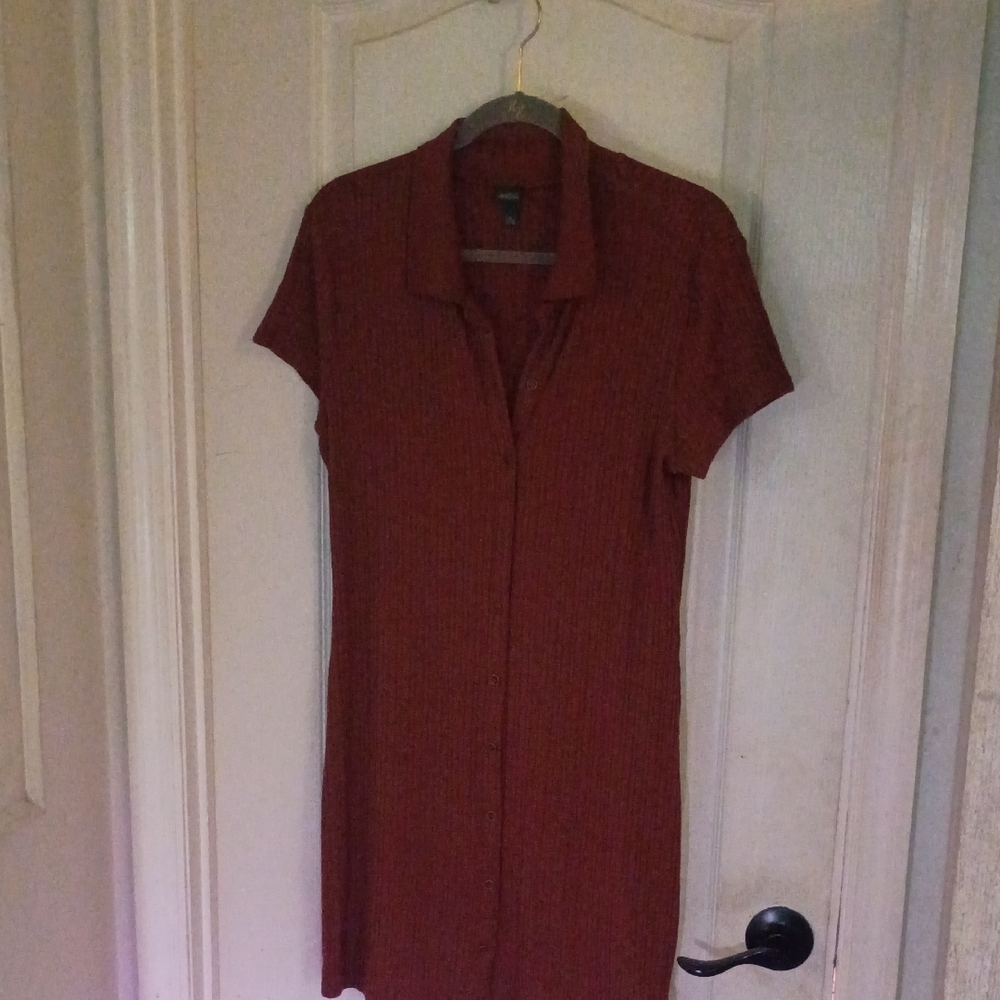 Wild Fable Red Mini Button-Up Dress - Picture 5 of 5